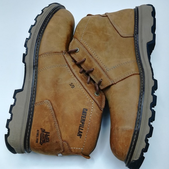 Caterpillar Cat Shoes Mens Boots Parker SD/ESD Steel Toe Brown Leather 13 Wide main image 10